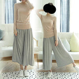 Women Summer Pants New Pleated Wide Leg Pants