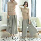 Women Summer Pants New Pleated Wide Leg Pants