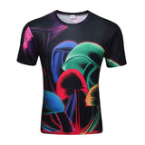 Water Droplet Printed 3D Short Sleeve T-Shirt