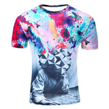 Water Droplet Printed 3D Short Sleeve T-Shirt