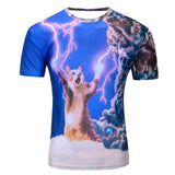 Water Droplet Printed 3D Short Sleeve T-Shirt
