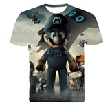 Water Droplet Printed 3D Short Sleeve T-Shirt