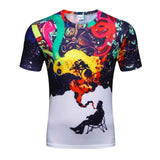 Water Droplet Printed 3D Short Sleeve T-Shirt
