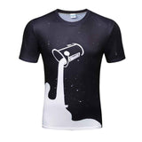Water Droplet Printed 3D Short Sleeve T-Shirt