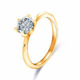 Rose Gold Color Fashion Design Twin Zircon CZ Crystal Engagement Rings for Woman