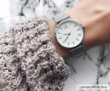 Super Slim Sliver Mesh Stainless Steel  Ladies Wrist Watch