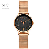 Super Slim Sliver Mesh Stainless Steel  Ladies Wrist Watch