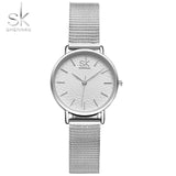 Super Slim Sliver Mesh Stainless Steel  Ladies Wrist Watch