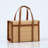 Woven Bamboo Basket Handbag