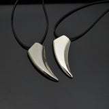 SUSENSTONE Stainless Steel Wolf Tooth Necklace Pendant Necklaces Jewelry