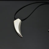 SUSENSTONE Stainless Steel Wolf Tooth Necklace Pendant Necklaces Jewelry