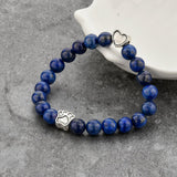 Tiger Eye Natural Stone Mala Bead Dog Paw  Bracelet