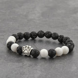 Tiger Eye Natural Stone Mala Bead Dog Paw  Bracelet