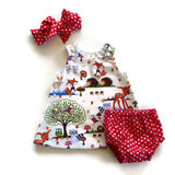 Three Piece Sets Short Pants+Hair Band+Dress