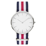 Striped Nylon Band  Unisex Quartz Wristwatch