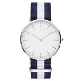 Striped Nylon Band  Unisex Quartz Wristwatch