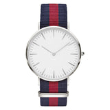 Striped Nylon Band  Unisex Quartz Wristwatch