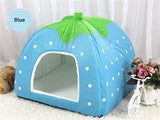 Treat Me,Fashion Soft Dog House,Strawberry Shape,,Warm Corduroy Cute Cat House