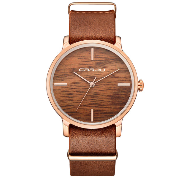 Wooden Color Watches Men Quartz Casual Watch