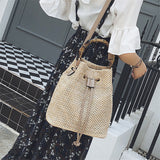 Native bamboo handle shoulder bags