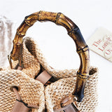 Native bamboo handle shoulder bags