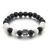 Tiger Eye Natural Stone Mala Bead Dog Paw  Bracelet