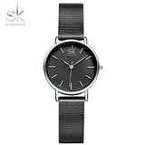 Super Slim Sliver Mesh Stainless Steel  Ladies Wrist Watch